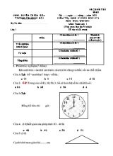 Đề kiểm tra định kì cuối học kì 2 môn Toán Lớp 1 (Chân trời sáng tạo) - Năm học 2020-2021